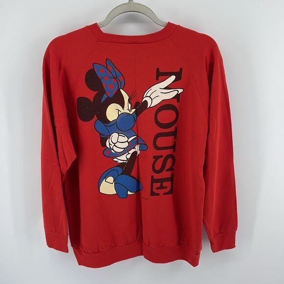 Vintage Disney Made In USA Minnie Mouse crewneck pullover sweatshirt sz XL - Picture 6 of 6